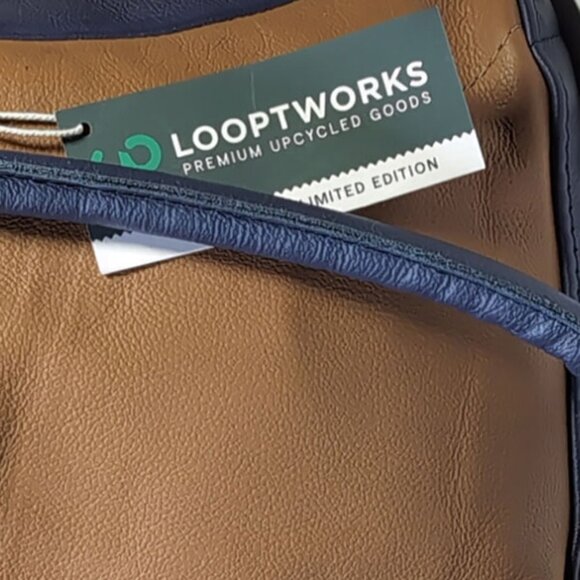 Looptworks Southwest Airline Leather Seats Upcycled Shoulder Tote - Picture 14 of 15